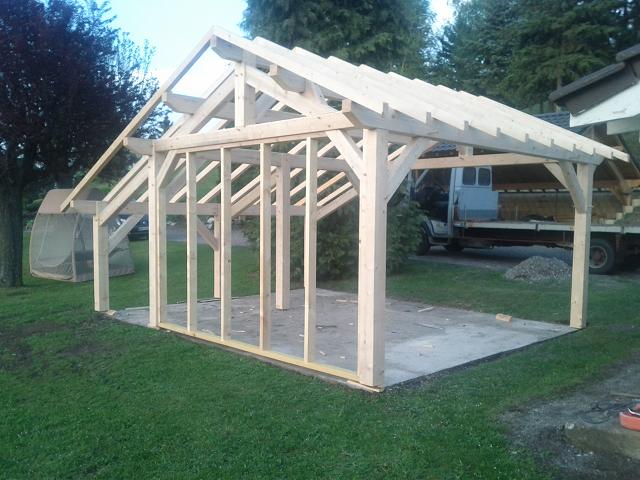 Abri de jardin, ossature bois